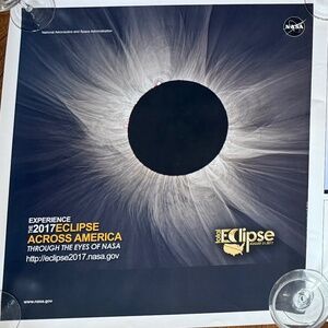 NASA poster 2017 Eclipse double sided PLUS 2 pair viewing glasses